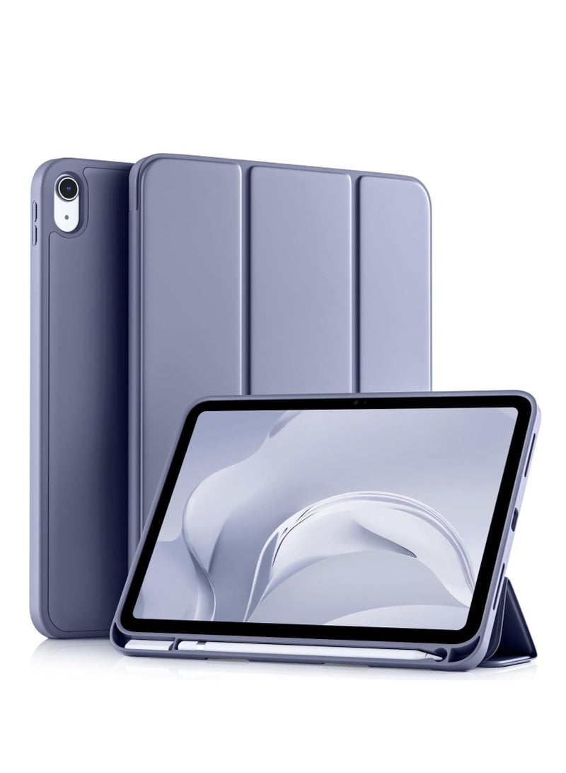 ELTRAZONE Compatible with iPad 10th Generation Case (10.9-Inch, 2022) | Slim Trifold Stand Protective Cover with Pencil Holder | Auto Sleep/Wake Function | Soft TPU Back | Shockproof, Lightweight & Durable Tablet Case Gray - Image 1