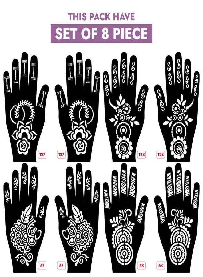 Apcute Mendhi stencil bridal Latest Mehandi Design Stencils for Girls, womens, kids, unisex Design NO - Apcute-New-127-128-67-68 - Image 2