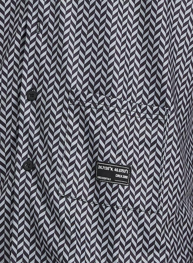 Styli Printed Short Sleeve Shirt and Shorts Pyjama Set - Image 3