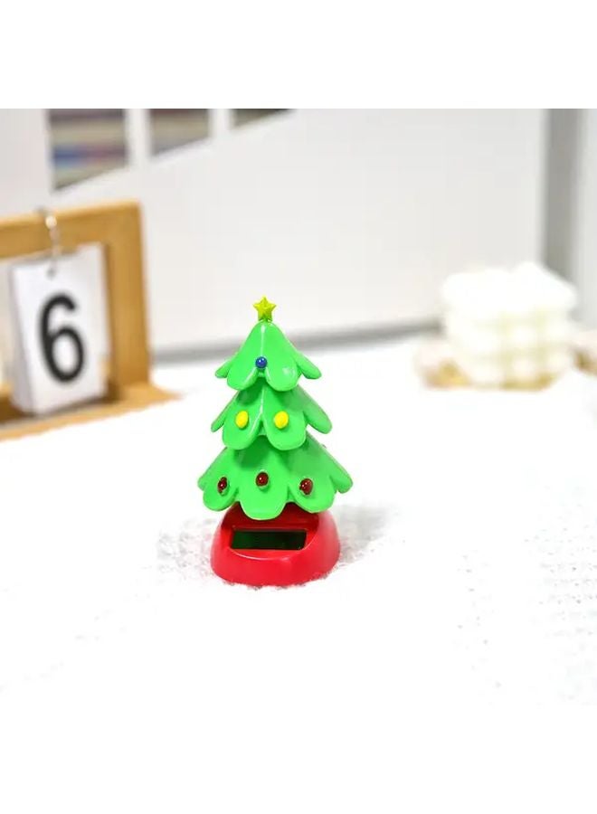 Christmas Tree Dashboard Car Ornament With Snowmen Penguins Anti Vibration Base Durable Plastic - Image 2