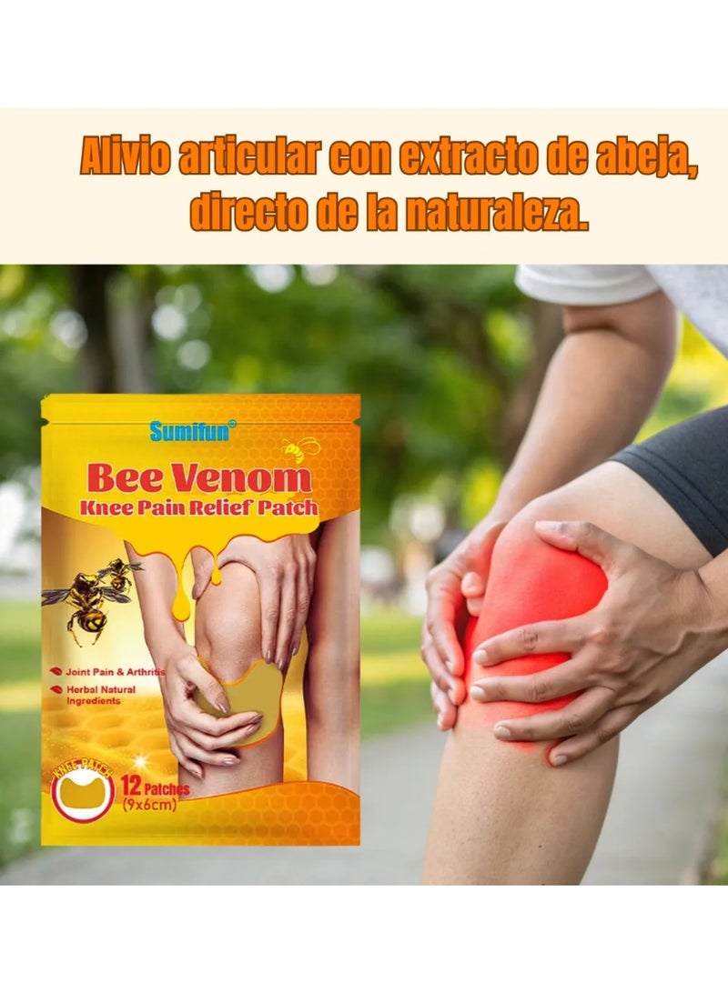 Sumifun Bee Venom Knee Pain Relief Patch Herbal Natural Treatment for Joint Pain Arthritis Support Flexible Adhesive Patches Improve Mobility Comfort for Men Women Sports Recovery Daily Use - Image 5