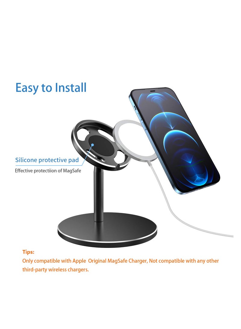 KASTWAVE Aluminum mobile phone holder of MagSafe charger is compatible with Apple MagSafe holder for iPhone 12/Pro/Pro Max/Mini - Image 4