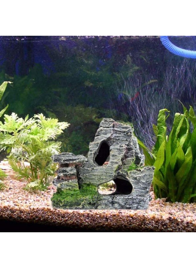Artificial Fish Tank Rockery Resin Rock Mountain Hiding Cave Aquarium Decoration - Image 3