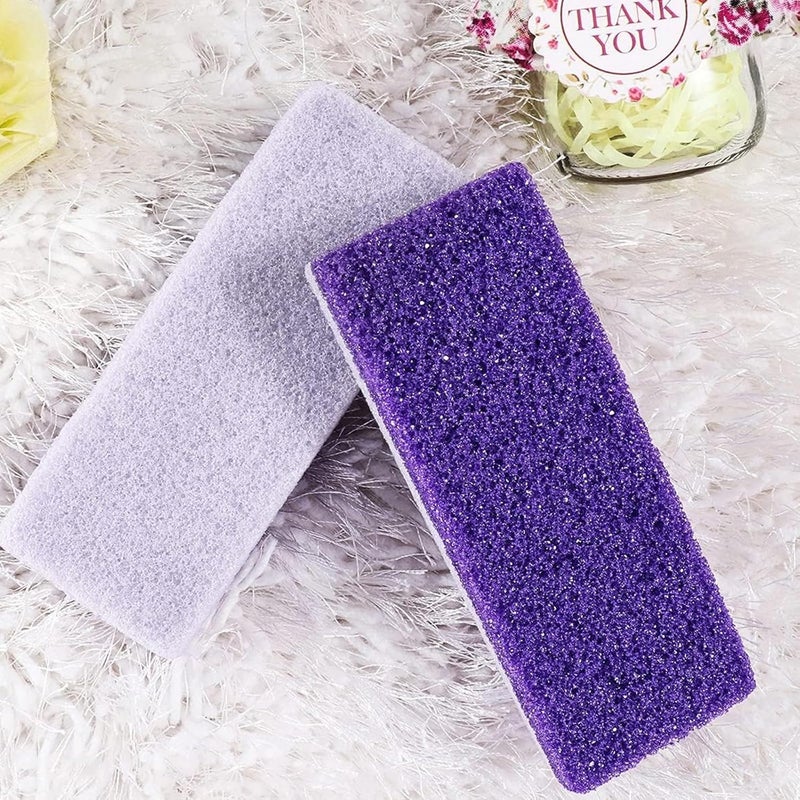 Foot Pumice Stone Block Foot Care Exfoliator Pedicure Tool Callus Remover Scrubber Dead Hard Skin Remover Cleaner 2PCS (Purple) - Image 5