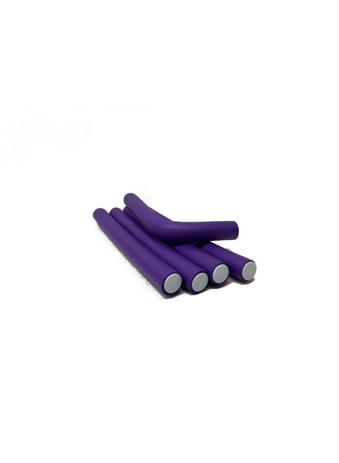 THE UM24 Purple Color Flex Spongy Rod Rollers Twistflex Pro Curls Hair Roller Large 5Pc - Image 2