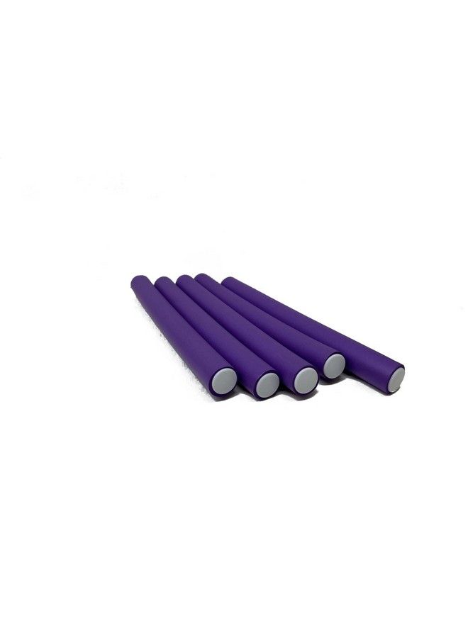 THE UM24 Purple Color Flex Spongy Rod Rollers Twistflex Pro Curls Hair Roller Large 5Pc - Image 3