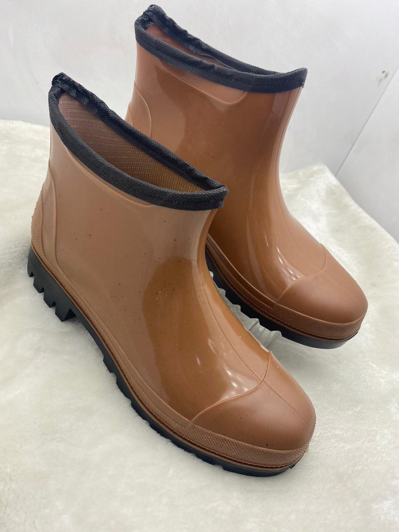 Çiğdem Kundura Ulaş Brown Rençber Garden Short Rubber Boots - Brown - 44 - ST02265-BROWN-44  - Image 3