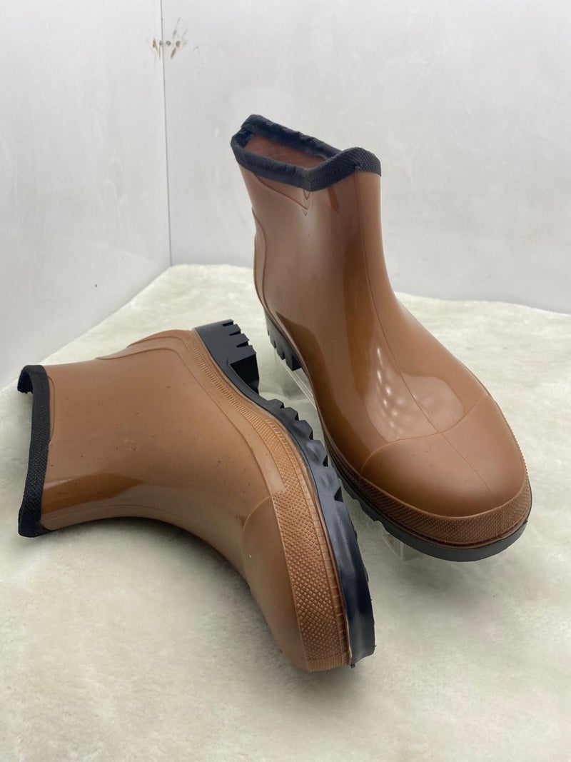 Çiğdem Kundura Ulaş Brown Rençber Garden Short Rubber Boots - Brown - 44 - ST02265-BROWN-44  - Image 2