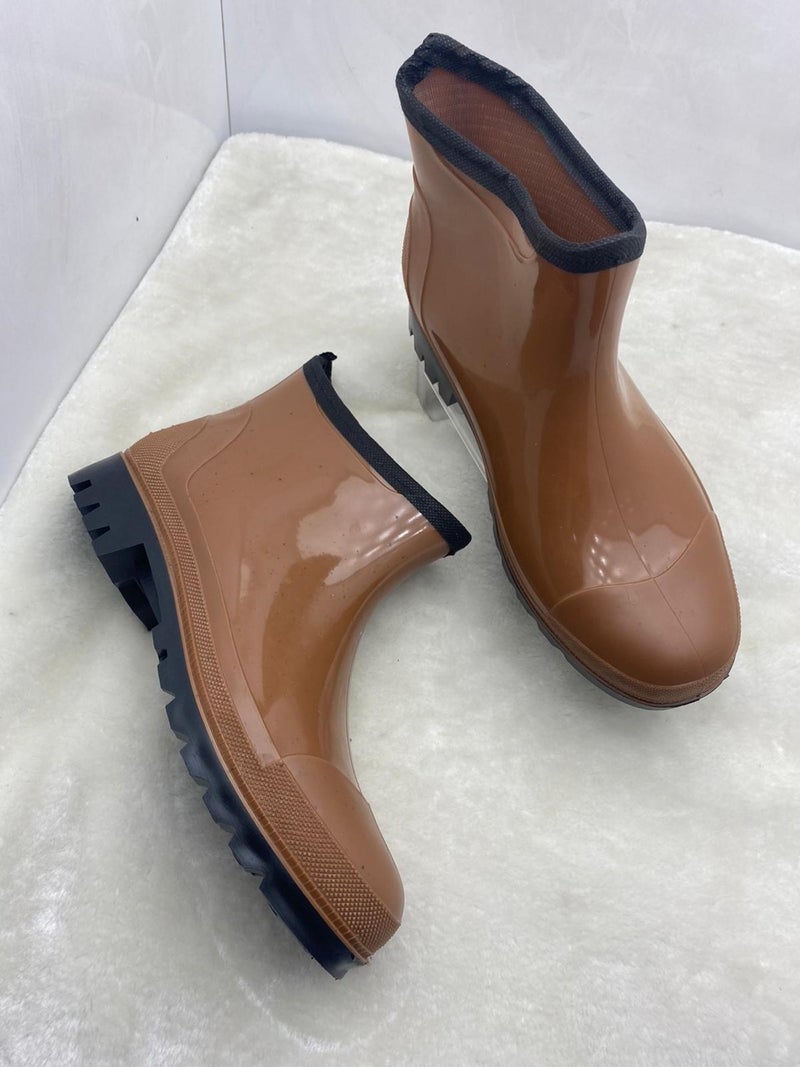 Çiğdem Kundura Ulaş Brown Rençber Garden Short Rubber Boots - Brown - 44 - ST02265-BROWN-44  - Image 5