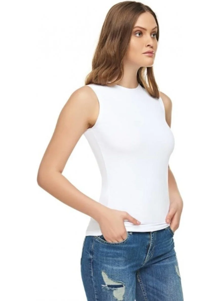 توتكو ايليت Women's Elastane Zero Sleeve Athlete 2201 | White