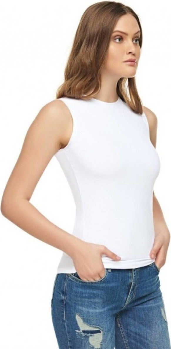 Tutku Elit Women's Elastane Zero Sleeve Athlete 2201 | White