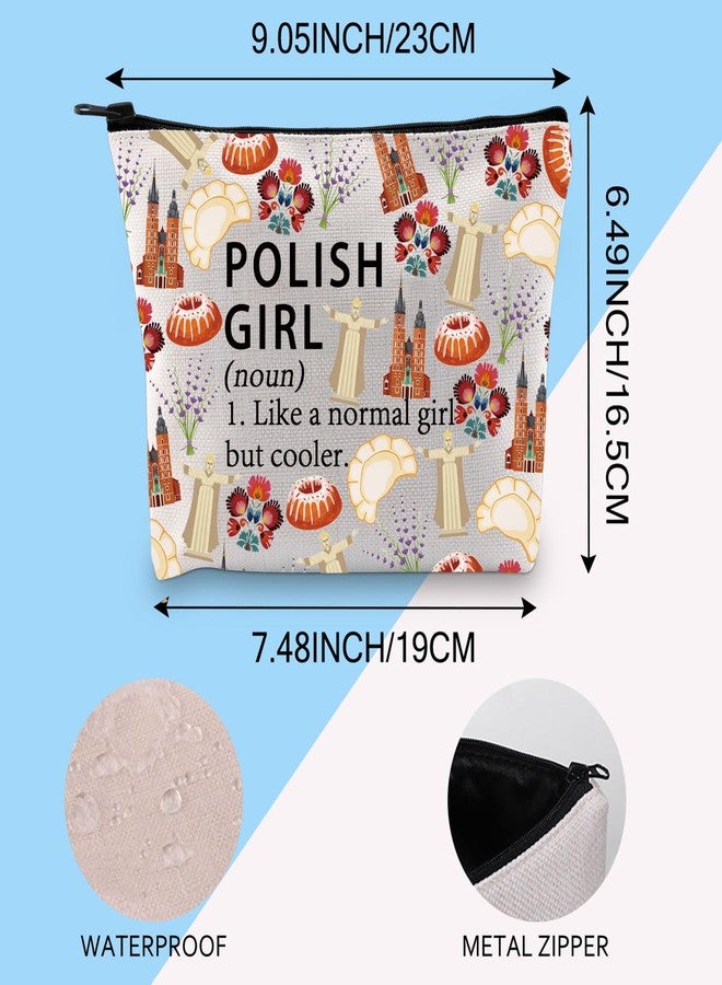 Gzrlyf Poland Country Makeup Bag Polish Gift Poland Souvenirs Travel Gift Polish Stuff Zipper Pouch (POLISH noun) - Image 3