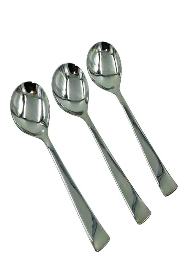 SHLINCO Stainless Steel Serving Spoons, Set of 3, Silver - Image 1
