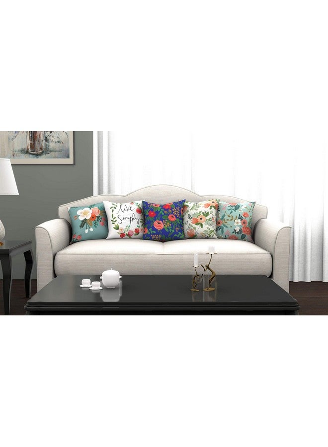 AEROHAVEN Set of 5 Designer Decorative Throw Pillow/Cushion Covers - CC141 - (16 inch x 16 inch, Multicolour) - Image 2