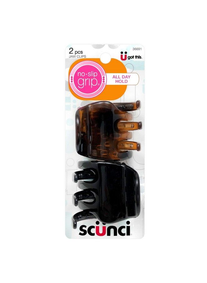 Scunci Noslip Grip Chunky Jaw Clips | All Day Hold | 2Pieces Per Pack (1Pack) - Image 3
