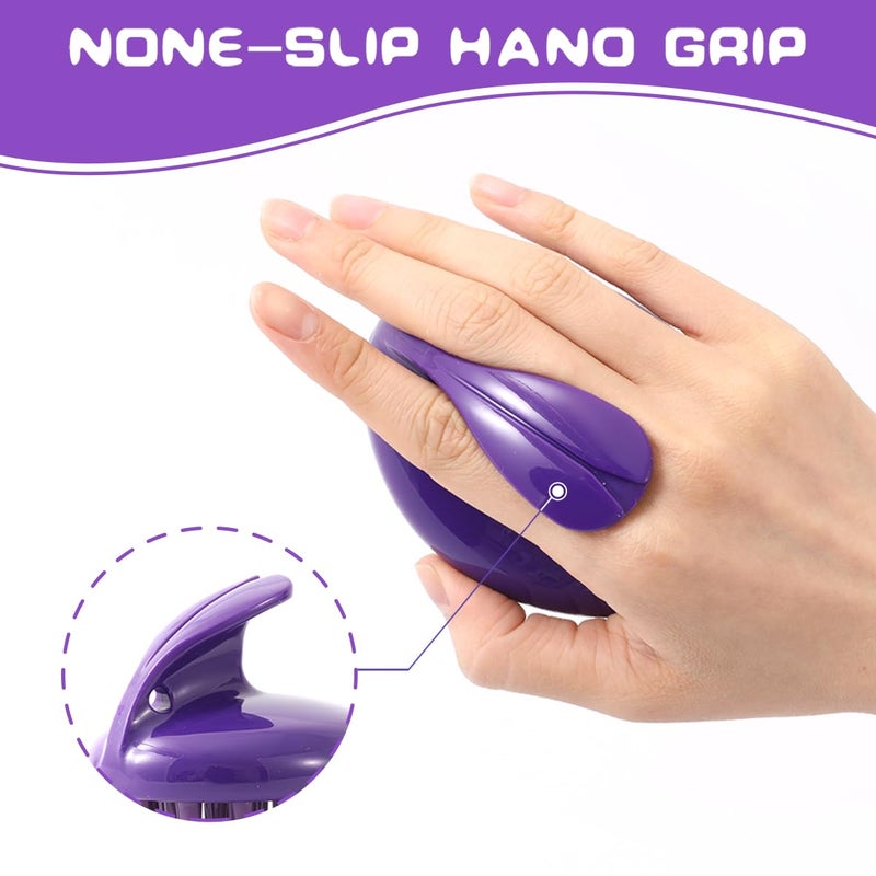 CELEMOON Ultra-Soft Silicone Washable Cat Grooming Shedding Massage/Bath Brush (Purple) - Image 2