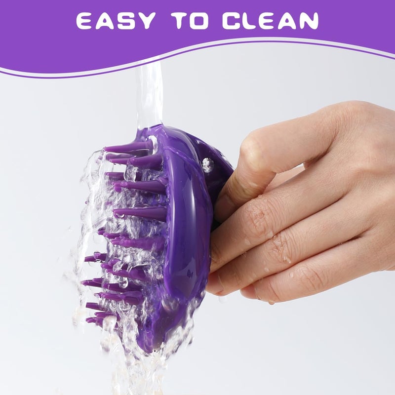 CELEMOON Ultra-Soft Silicone Washable Cat Grooming Shedding Massage/Bath Brush (Purple) - Image 4