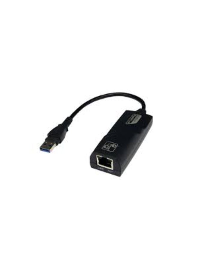 محول Mini USB 3.0 إلى RJ45 LAN Gigabit Ethernet أسود - Image 1