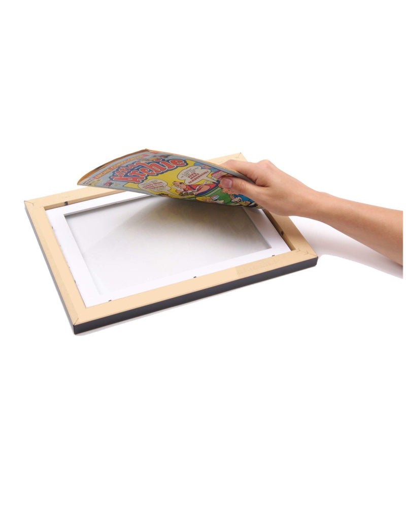 Creative Picture Frames [8x12bk-w] Collectors Art Comic Book Frame with White Mat, Insert for 6.6x10.1 Comic w/Easel Stand and Wall Hanger - Image 2