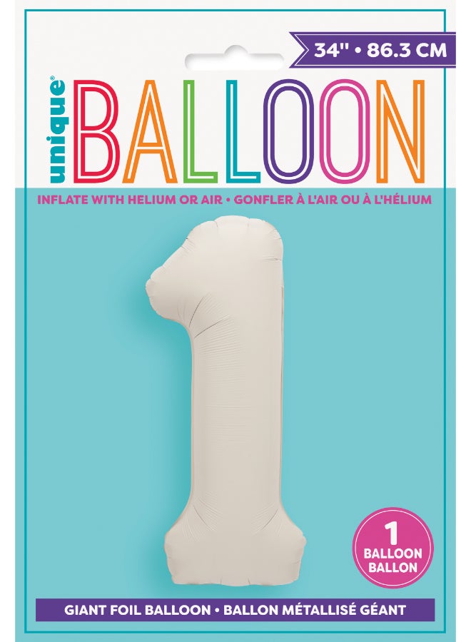 Unique بالون فويل ماتي نود 34" رقم 1 - Image 2