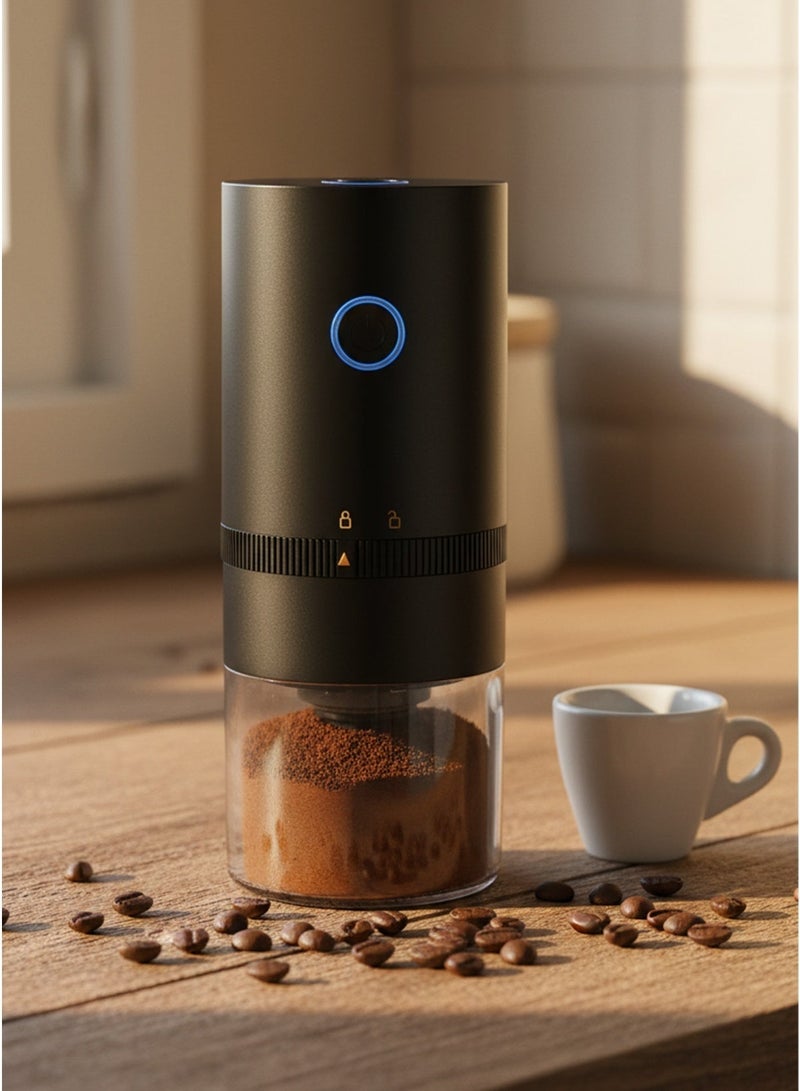 Electric Coffee Grinder Portable Rechargeable Electric Coffee Bean Grinder USB Charging Model 985 with Cleaning Brush Compact & Portable Design Fine Grinding for Smooth Powder Preserves Original Coffee Aroma - Image 4