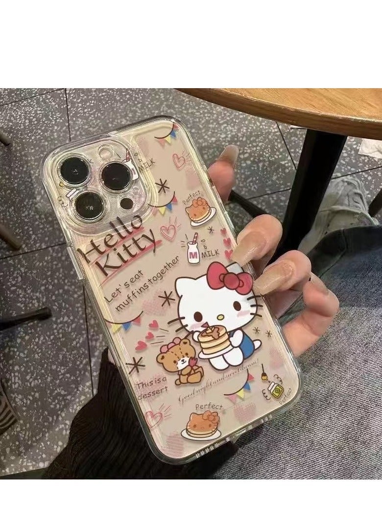 جراب شفاف بتصميم هالو كيتي حلوى لهاتف iPhone 16 Pro Max - تصميم كرتوني لطيف، مقاوم للصدمات، مضاد لبصمات الأصابع - Image 3
