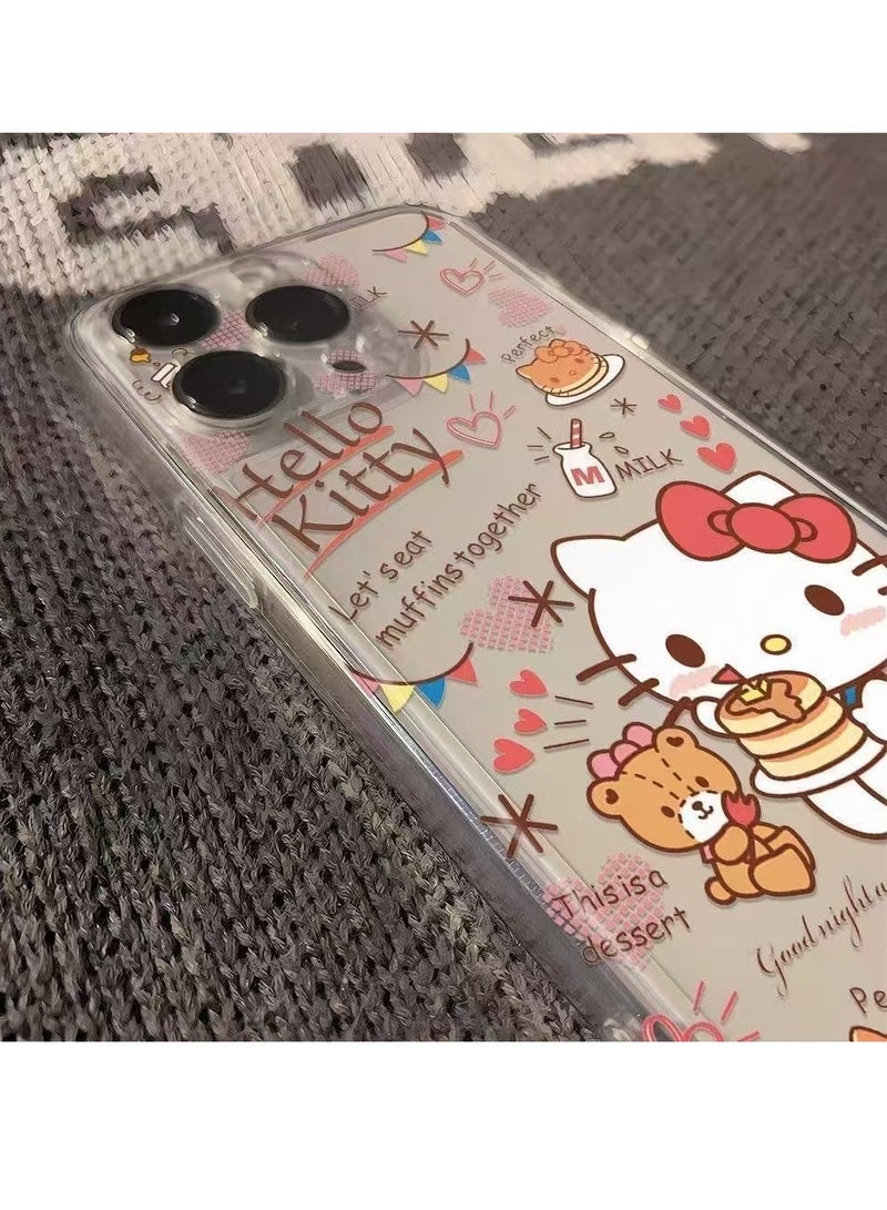 جراب شفاف بتصميم هالو كيتي حلوى لهاتف iPhone 16 Pro Max - تصميم كرتوني لطيف، مقاوم للصدمات، مضاد لبصمات الأصابع - Image 2