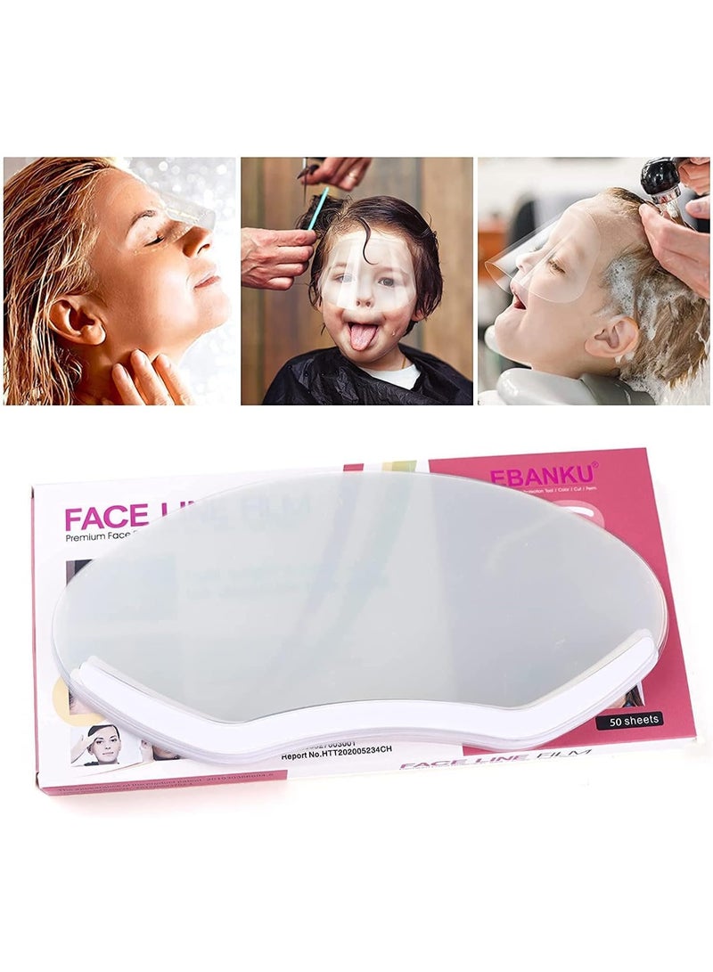 DubaiGallery Professional Disposable Face Shield Film – 100PCS Clear Lightweight Protective Shields for Hair Cutting, Hair Styling, Coloring, Barber Shops, Beauty Salons, Makeup Services and Personal Eye Protection - Image 3