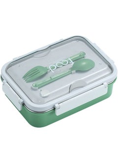 Toyshine Stainless Steel Bento Box for Kids & Adults, 2/3 Compartments Sealed & Leak-proof Lunch Box, Keep Foods Separated Food Storage Container, Food-Safe Materials(3 Compartments, Green, Pack of 1)