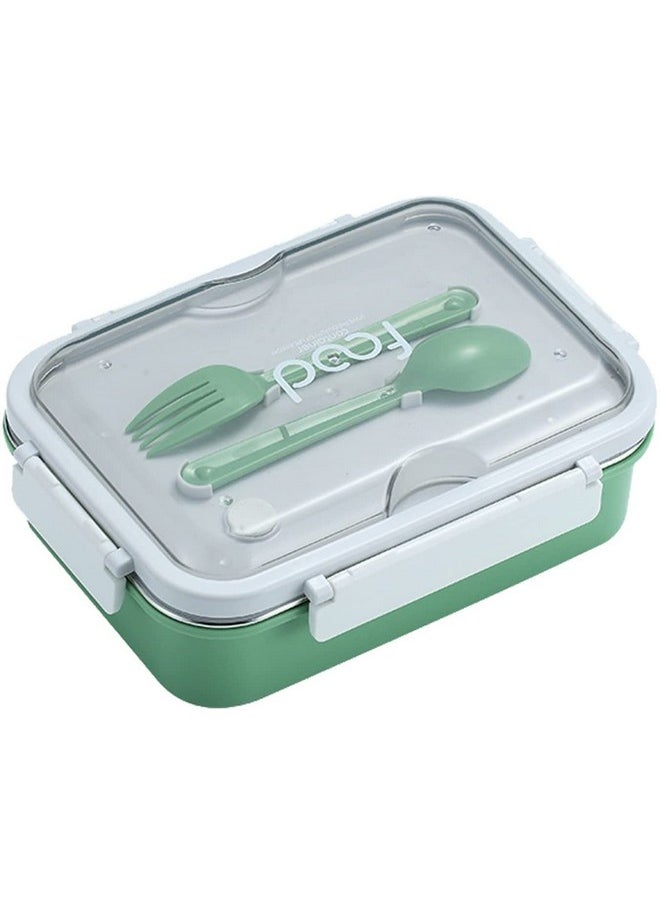 Toyshine - Toyshine Stainless Steel Bento Box for Kids & Adults, 2/3 Compartments Sealed & Leak-proof Lunch Box, Keep Foods Separated Food Storage Container, Food-Safe Materials(3 Compartments, Green, Pack of 1) - Image 1