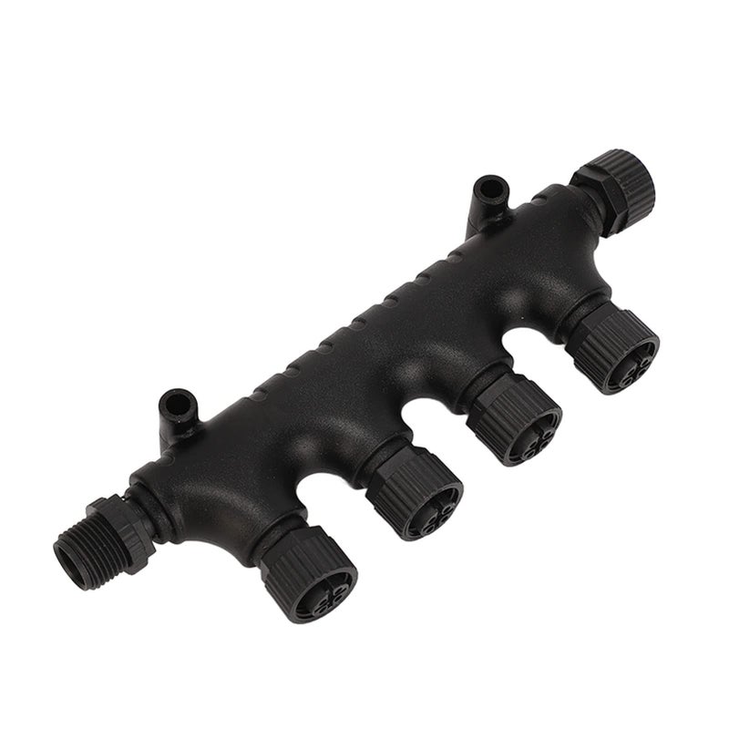 لموصل NMEA 2000 رباعي المنافذ بشكل T - توافق عالٍ وبناء متين - للشبكات البحرية للسفن واليخوت - 5 سنون - أسود - Image 2