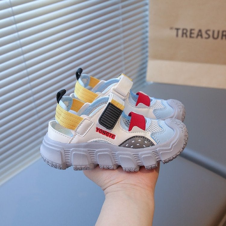 Boys Sandals Summer Children'S Sports Baotou Beach Shoes Soft Sole Non-Slip Sandals Boys Single Mesh Shoes - Image 5