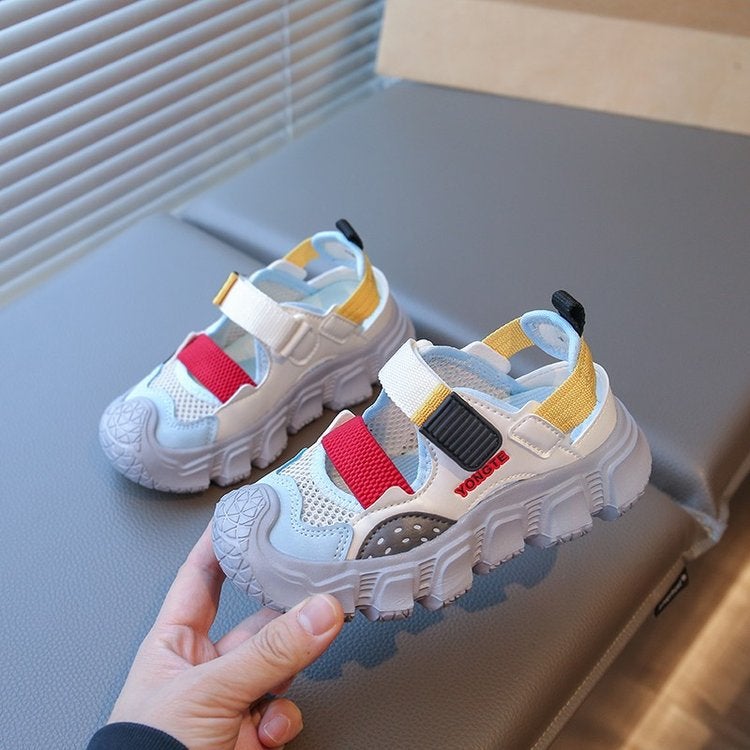 Boys Sandals Summer Children'S Sports Baotou Beach Shoes Soft Sole Non-Slip Sandals Boys Single Mesh Shoes - Image 4
