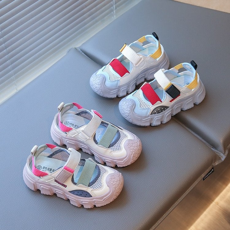 Boys Sandals Summer Children'S Sports Baotou Beach Shoes Soft Sole Non-Slip Sandals Boys Single Mesh Shoes - Image 2