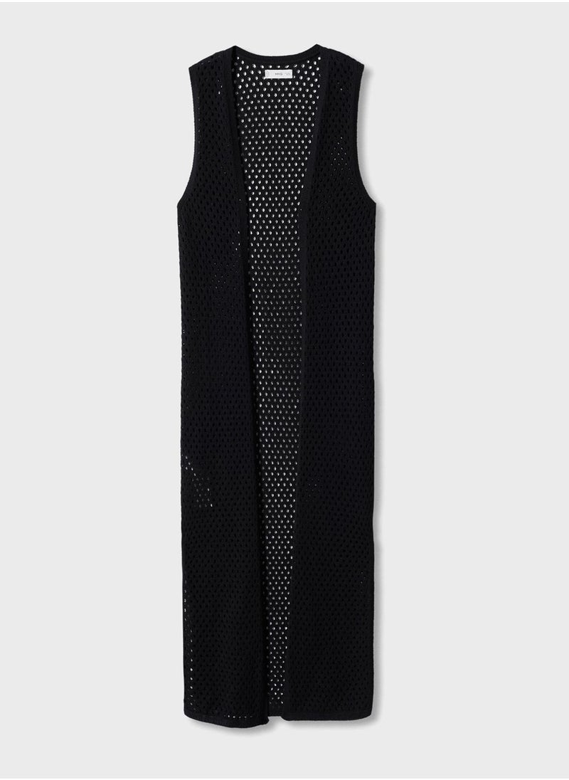MANGO - Youth Essential Openwork Gilet - Image 1