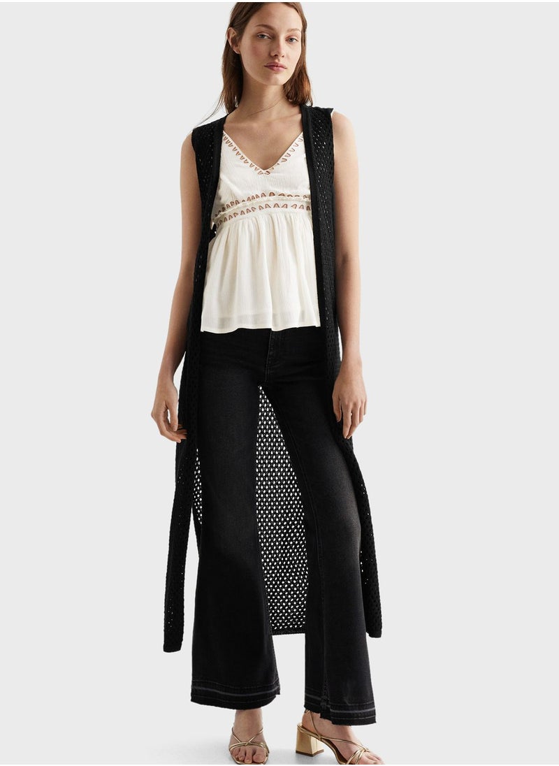 MANGO - Youth Essential Openwork Gilet - Image 1