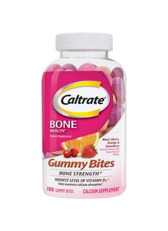 Caltrate Caltrate Gummy Bites 500 mg Calcium and Vitamin D Supplement, Black Cherry, Strawberry, Orange - 100 Count  - Image 1