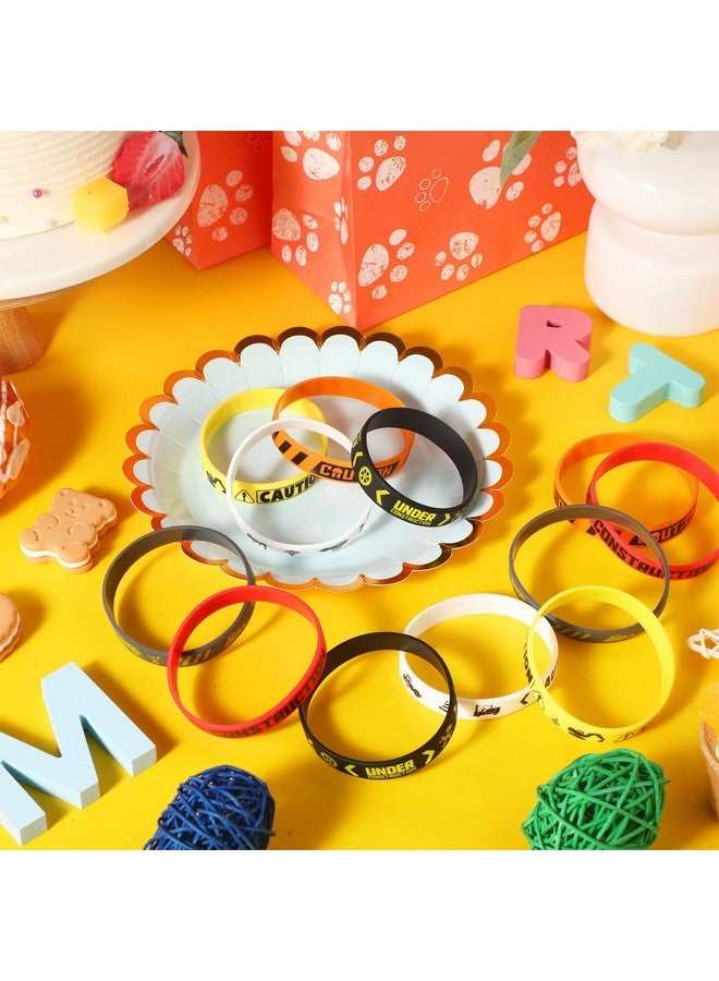 Kasyat 24 Pieces Construction Party Favors Under Construction Rubber Wristbands Bracelets Tractor Dump Digger Vehicle Goodie Bags Stuffers For Construction Truck Theme Party Gift Decoration - Image 5