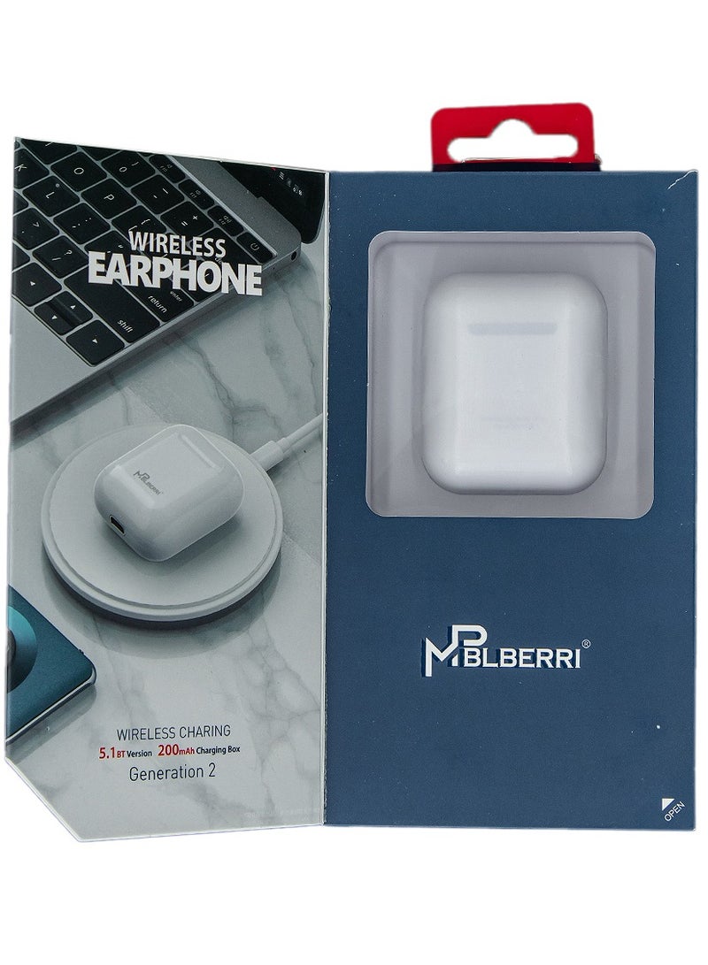 MP BLBERRI Wireless Earphone Generation 2 - White - Image 5