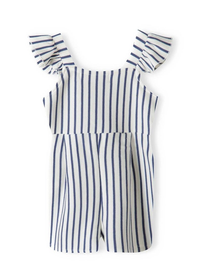 MINOTI Kids Girls’ Ruffle Strap Playsuit With Front Buttons  - Image 3