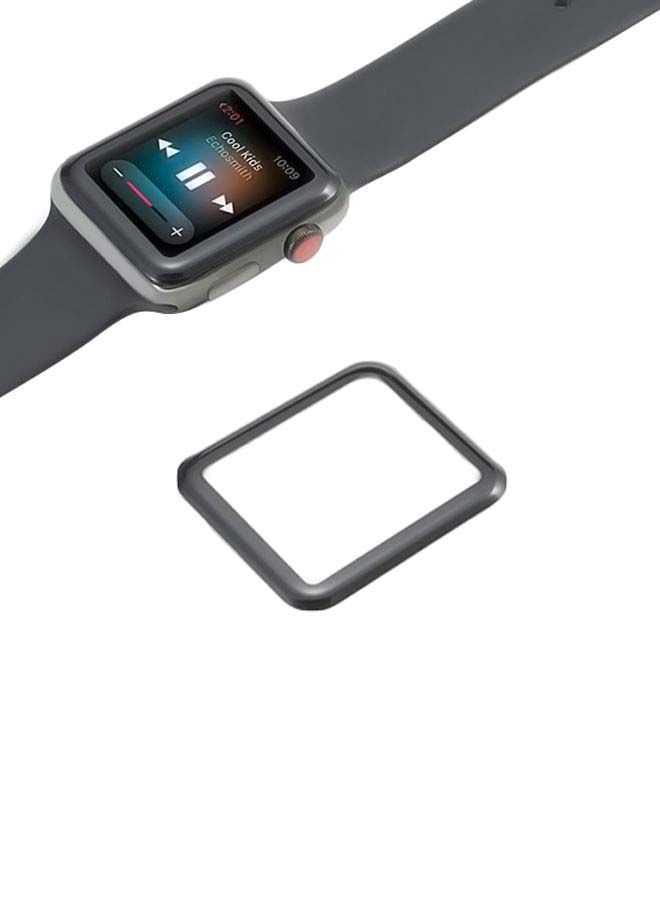 NIBEMINENT 3D Full Glass Screen Protector For Apple Watch 3/4/5 44millimeter Grey/Clear  - Image 2