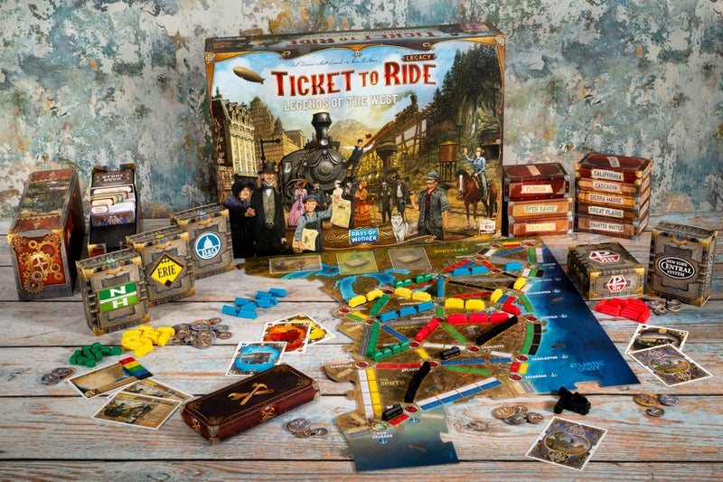 Asmodee Ticket to Ride Legacy: Legends of The West Board Game - The Ultimate Train Adventure! Strategy Game, Family Game for Kids & Adults, Ages 10+, 2-5 Players, 20-90 Min Playtime - Image 2