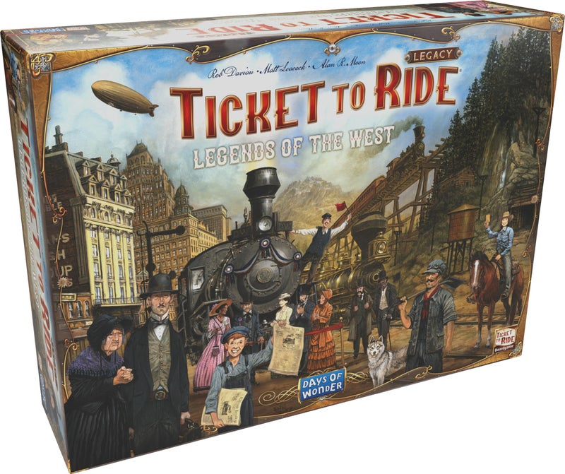 Asmodee Ticket to Ride Legacy: Legends of The West Board Game - The Ultimate Train Adventure! Strategy Game, Family Game for Kids & Adults, Ages 10+, 2-5 Players, 20-90 Min Playtime - Image 1