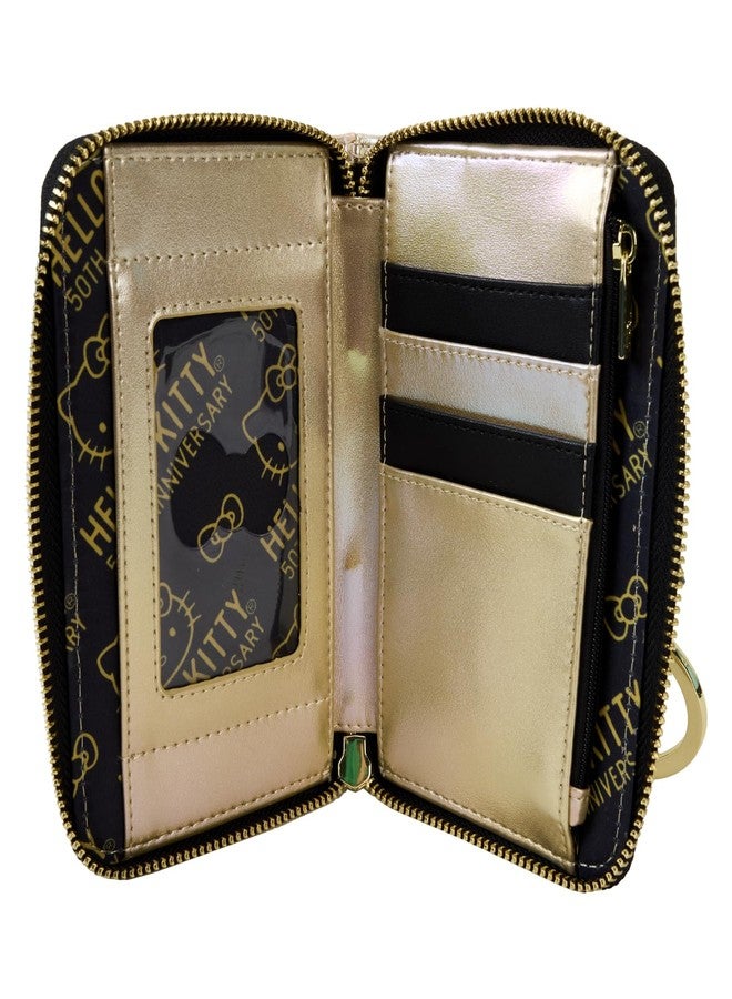 Loungefly Sanrio 50th Anniversary Gold Zip Around Wallet - Image 2