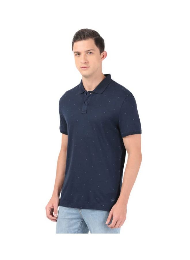 JOCKEY - Jockey IM16 Men Tencel Micro Modal and Cotton Blend Printed Half Sleeve Polo T Shirt - Image 1