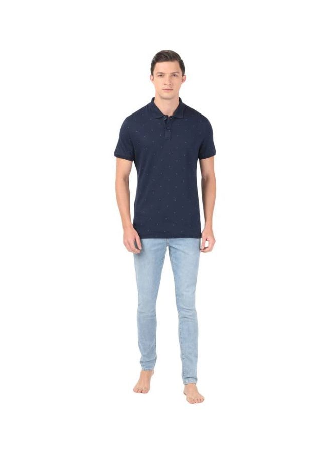 JOCKEY - Jockey IM16 Men Tencel Micro Modal and Cotton Blend Printed Half Sleeve Polo T Shirt - Image 1