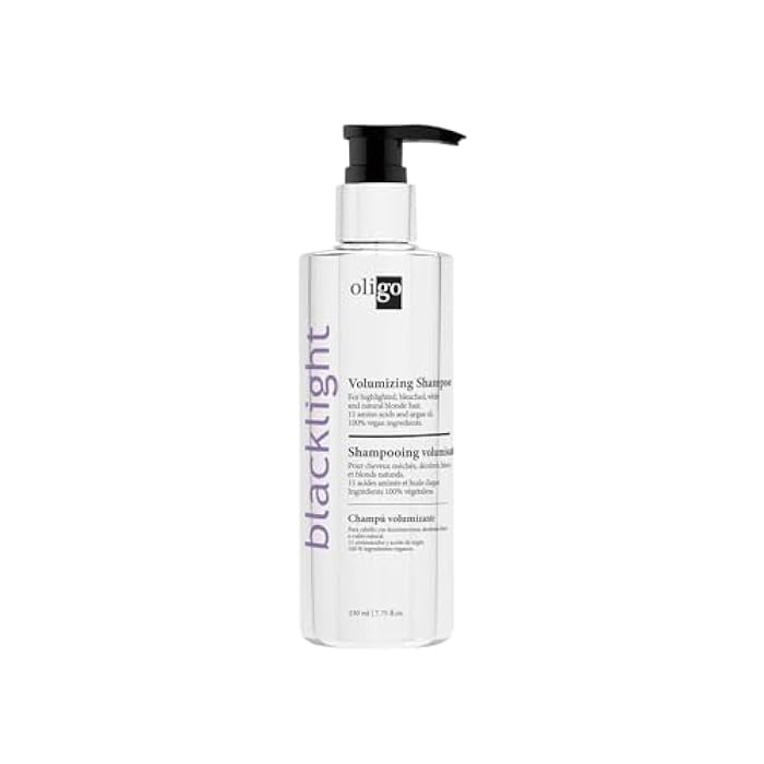 Oligo Professionnel - Blacklight Volume Shampoo for blondes - Sulfate free - Vegan - For color treated hair - Hydrating and volumizing formula with Argan oil - 7.75 oz