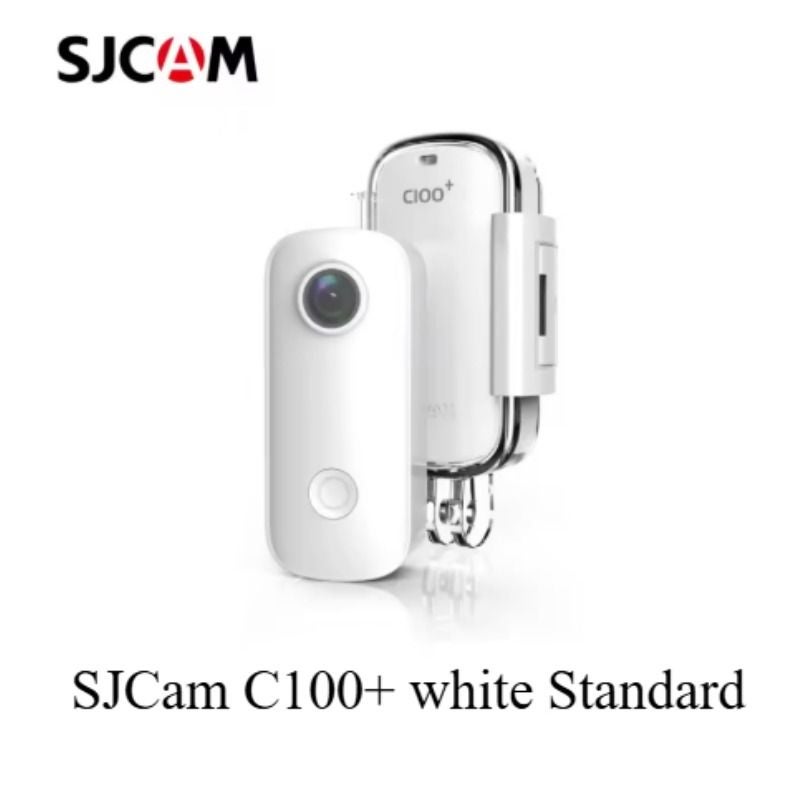 Sjcam C100+ Standard 4K Action Camera, Waterproof 30m, 2.4g WiFi, Sports Vlog Motorcycle Dash Camera, White - Image 1