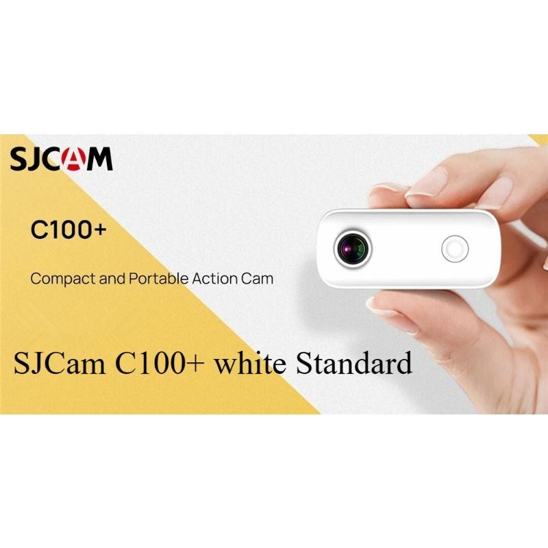 Sjcam C100+ Standard 4K Action Camera, Waterproof 30m, 2.4g WiFi, Sports Vlog Motorcycle Dash Camera, White - Image 3