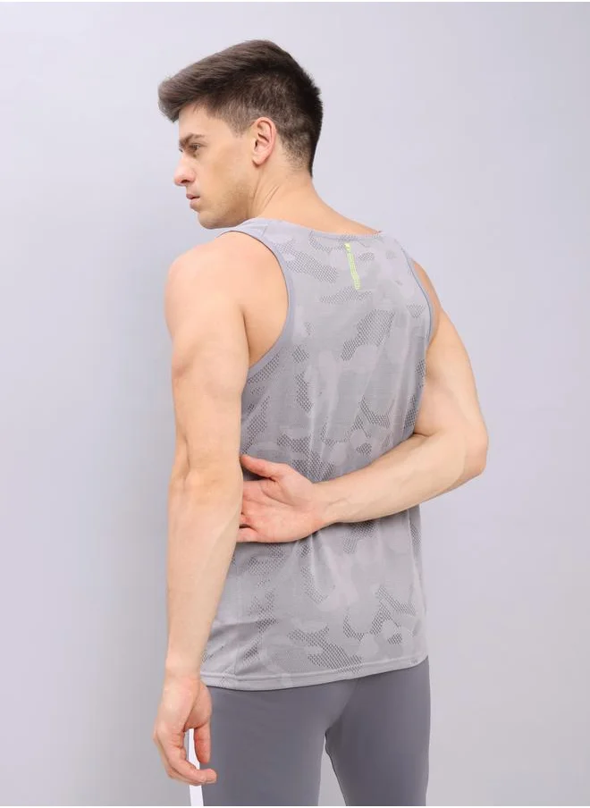تكنوسبورت Technosport Textured Jacquard Round Neck Vest